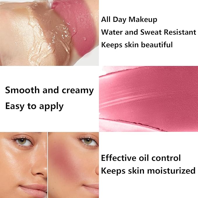 3Pcs Cream Contour Stick Makeup Kit, Shades with Highlighter, Blush and Bronzer Contour Stick for Sculpt the Cheeks, Long Lasting, Waterproof, Matte & Dewy Finish LIGHT FAIR(8+10+12)