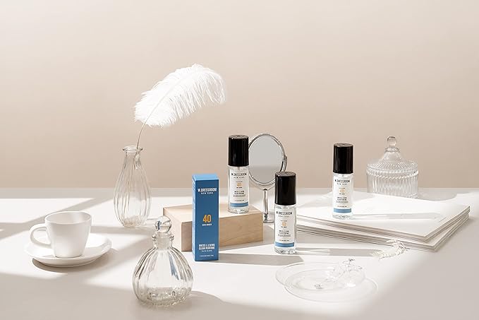 W.Dressroom No.40 Chic Amber Living Clear Perfume, Body Mist & Fabric Spray Deodorizer, Alcohol-Free Water-Based, Odor Neutralizer for Clothes, Bedding & Room, Travel Size 2.36 oz