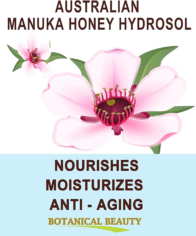 Australian Manuka Honey HYDROSOL Floral Water 100% Pure Natural Facial Toner, Moisturizer for Skin, Face, Hair 2 Fl. oz.- 60 ml by Botanical Beauty