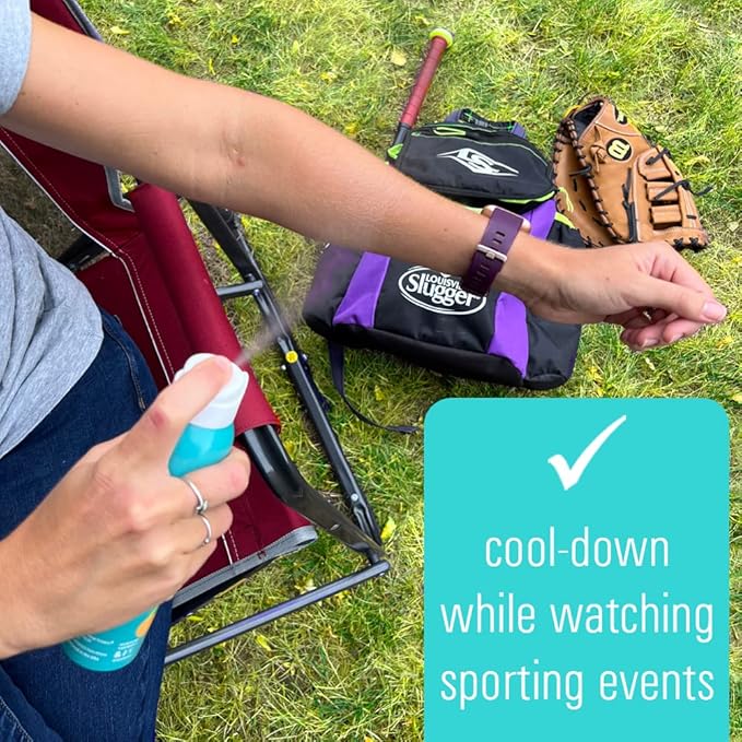 Village Naturals Therapy Wellness Hydrate & Cool Body Spray - Protect and Moisturize Skin with Vitamin C, Menthol and Hyaluronic Acid - Full Body Cooling Mist (Pack of 3 Cans, 4 Ounces Each)