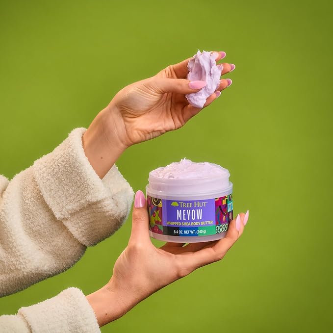 Tree Hut Meyow Whipped Shea Body Butter, Long-lasting Hydration Leaves Skin Feeling Soft & Moisturized, Lightweight, Nourishing Essential Body Care, 8.4 fl oz