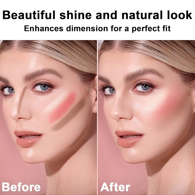 3Pcs Cream Contour Stick Makeup Kit, Shades with Highlighter, Blush and Bronzer Contour Stick for Sculpt the Cheeks, Long Lasting, Waterproof, Matte & Dewy Finish LIGHT MEDIUM(2+5+6)