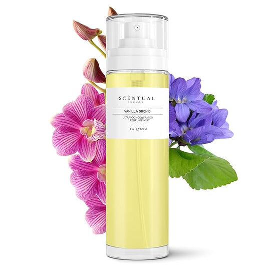 Ultra-Concentrated Hair & Body Perfume Mist, Long Lasting Women's Fragrance, Gourmand Perfumes for Women, Vegan and Cruelty Free (Vanilla Orchid)