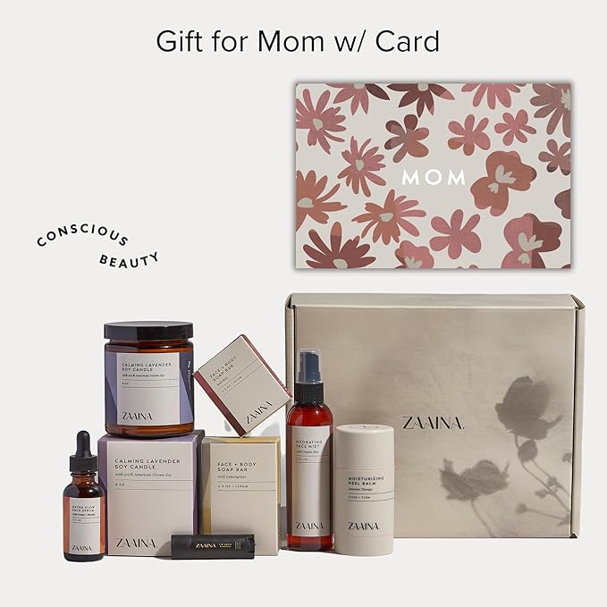 Gifts for Mom - Mother's Day Spa Gift Set for Women, Luxurious Bath Gift Set, Relaxing Spa Set, Pampering Body Care Set, Spa Gift Basket for Women, Beauty Self Care Kit Gift Box, Home Spa Care Package - by ZAAINA