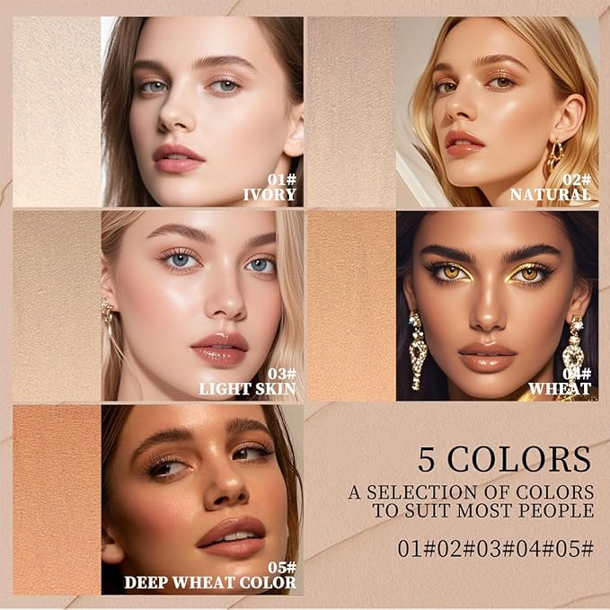 Stick Foundation Contour Long-wear Lightweight Brighten Blemish Concealer Foundation Stick Beauty Makeup 01#IVORY