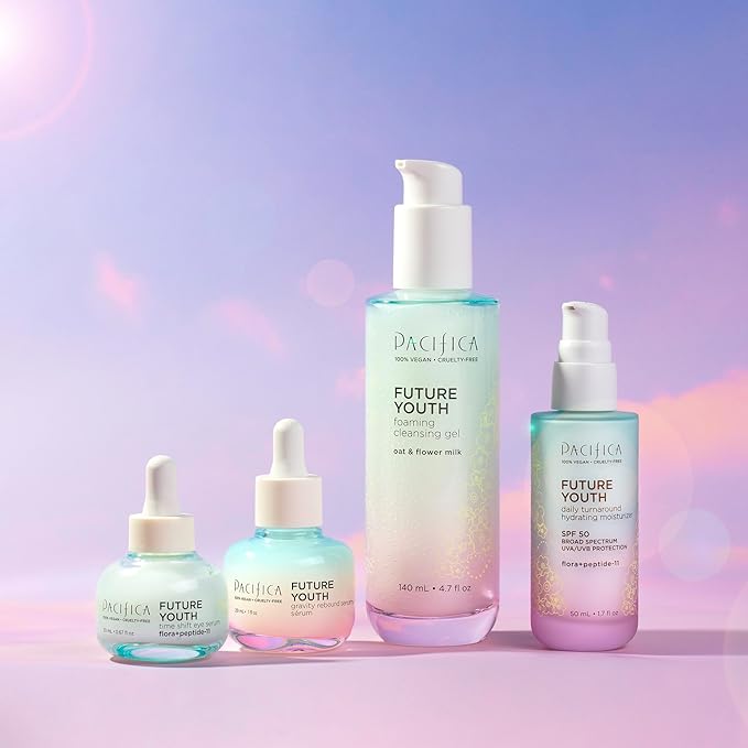 Pacifica Future Youth Foaming Face Wash - Hydrating Anti-Aging Cleansing Gel, Dermatologist Tested Gentle Facial Cleanser, Alcohol-Free Vegan Formula for All Skin Types Clean Beauty Cruelty-Free 4.7oz