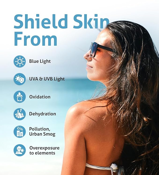 Tinted Sunscreen for Face, 3-in-1 Moisturizer with SPF 30, Face Sunscreen Protection, Tinted Drops to Match Light to Medium Skin Tones, 0.7 fl oz