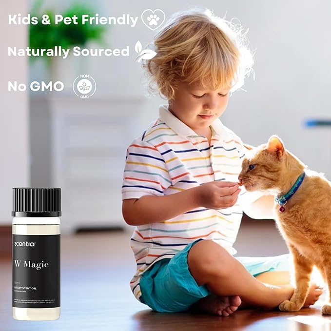 Scentia W Magic Hotel Diffuser Oil Inspired by 5-Star Hotel - 50 mL 1.69 fl oz - Fragrance Oil Blend Bergamot, Lemongrass & Jasmine for Aromatherapy Diffusers Humidifiers - Thanksgiving & Holiday Gift