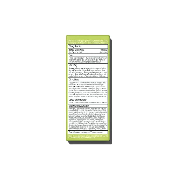 Well People Daygleamer Mineral Sunscreen Serum SPF 34, Blendable Formula with Vitamin C & Niacinamide Hydrates Skin and Delivers Broad-Spectrum Protection, Vegan & Cruelty Free, 1.7 Oz