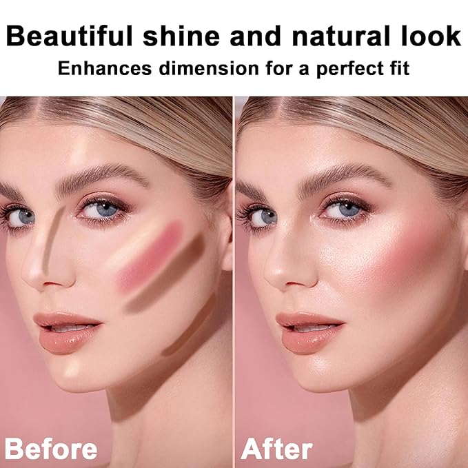 3Pcs Cream Contour Stick Makeup Kit, Shades with Highlighter, Blush and Bronzer Contour Stick for Sculpt the Cheeks, Long Lasting, Waterproof, Matte & Dewy Finish LIGHT FAIR(8+10+12)