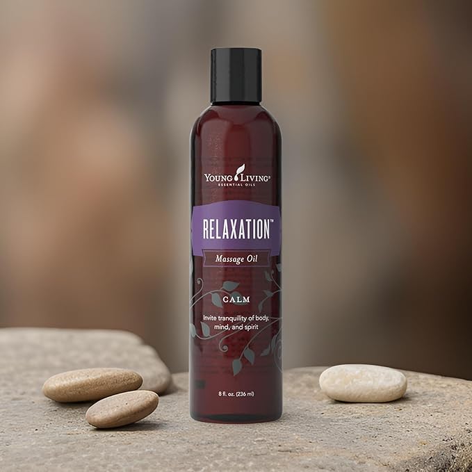 Young Living - Relaxation Massage Oil 8 oz. | Moisturizing Body Oil | Dry Skin Nourishment | Natural Skincare Remedy | Relaxing Body Care | Restful Aromatherapy