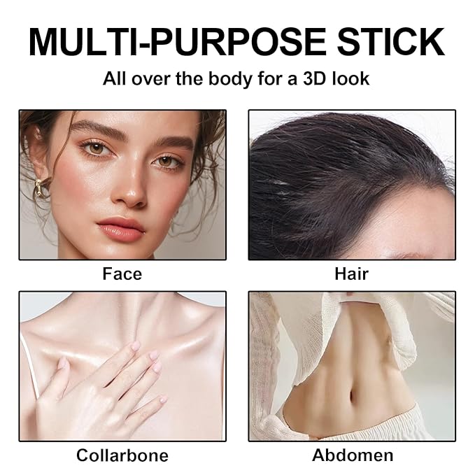 3Pcs Cream Contour Stick Makeup Kit, Shades with Highlighter, Blush and Bronzer Contour Stick for Sculpt the Cheeks, Long Lasting, Waterproof, Matte & Dewy Finish FAIR(7+9+11)