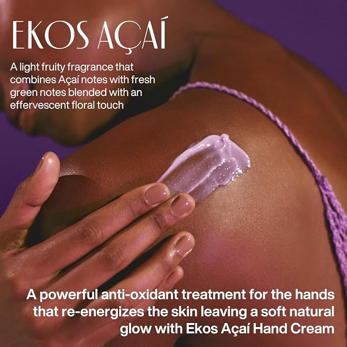 Natura - Ekos Açaí Hand Cream - Anti-Dullness Hand Balm - Recharge the Skin - Fast Absorption - Skin Moisturizer - Vegan Skin Care - Brazilian Beauty Secrets - Self Care & Body Care - 1.41oz (40g)