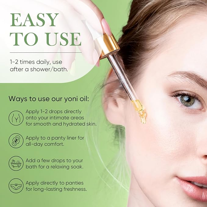 3 PCS Natural Yoni Oil for Women -Feminine Oil Vaginal Moisturizer - Reduces Odor, Restores pH Balance, Helps with Vaginal Itch, Herbal Yoni Blend with Strawberry Peach Hami Melon