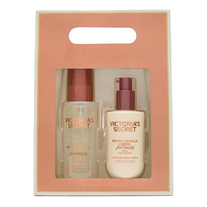 Victoria's Secret 2 Piece Body Care Holiday Gift Set, Spiced Vanilla Creme