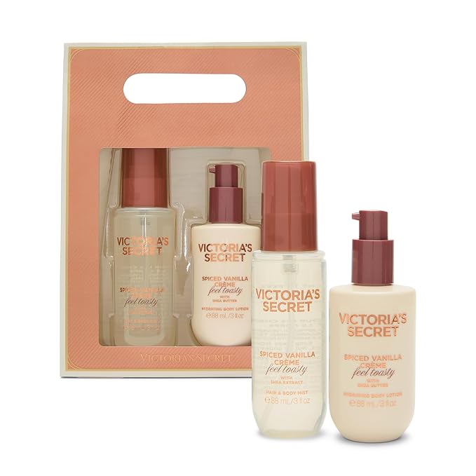 Victoria's Secret 2 Piece Body Care Holiday Gift Set, Spiced Vanilla Creme
