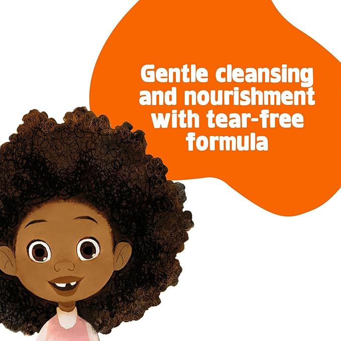 Dove Kids Care Body Wash 2-Pack + Moisturizing Shampoo Bundle - Cotton Candy Foaming Cleanser & Dove Shampoo with Shea Butter for Kids' Curly Hair (3 Piece Set)