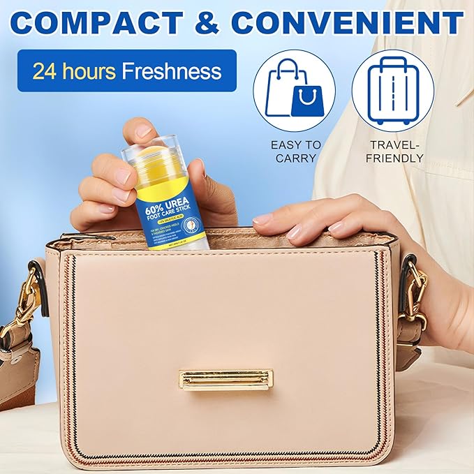 60% Urea with 2% Salicylic Acid Foot Care Stick, Hydrating Repairs Feet Cream, Foot Lotion Moisturizer for Dry Cracked Feet, Elbows, Hands (1.41 Ounce (Pack of 1))