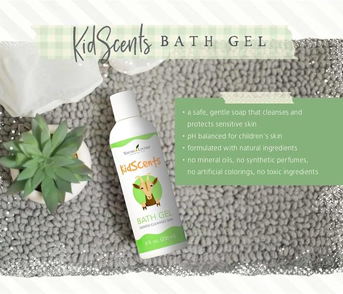 KidScents Bath Gel by Young Living - 8 fl oz - Hypoallergenic, Gentle, and Nourishing Botanicals for Children's Sensitive Skin - Aloe Vera Moisturizing