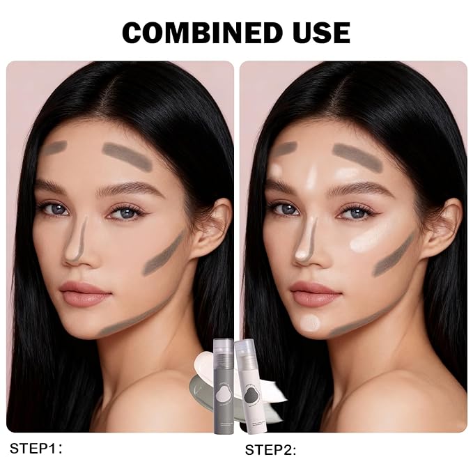 Warm Toned Liquid Concealer Highlighter Makeup, Smooth Matte Cream for Face Eye Highlight, Lightweight & Long Lasting Cream Contour Illuminator Brightening Makeup, Portable Travel Size, 201