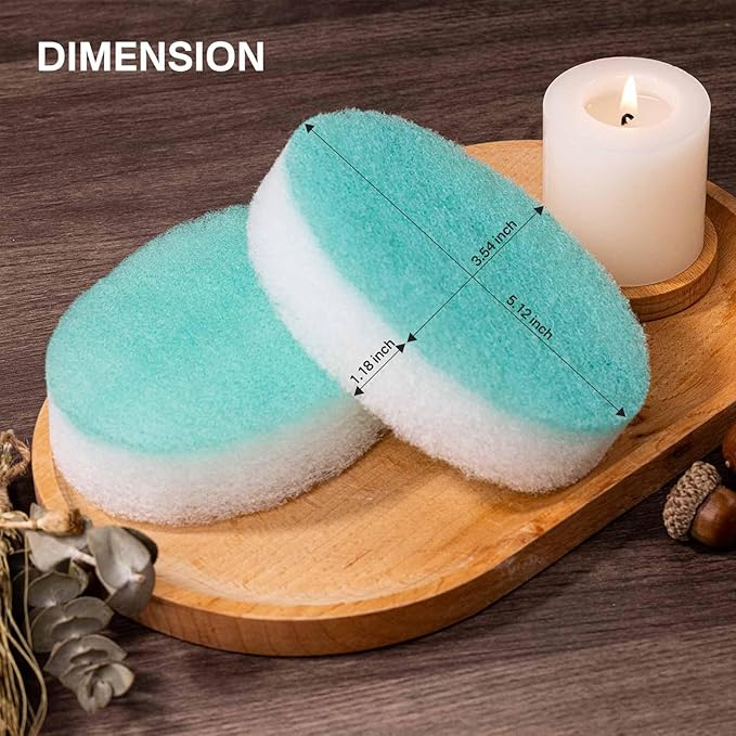 Yiclick Exfoliating Facial Sponge - Daily Cleansing Face Scrubber Exfoliator, Reusable Exfoliating Pads, Makeup Blackhead Remover Tools, Face Scrub Brush, Body Scrubber Sponge for Shower Bath
