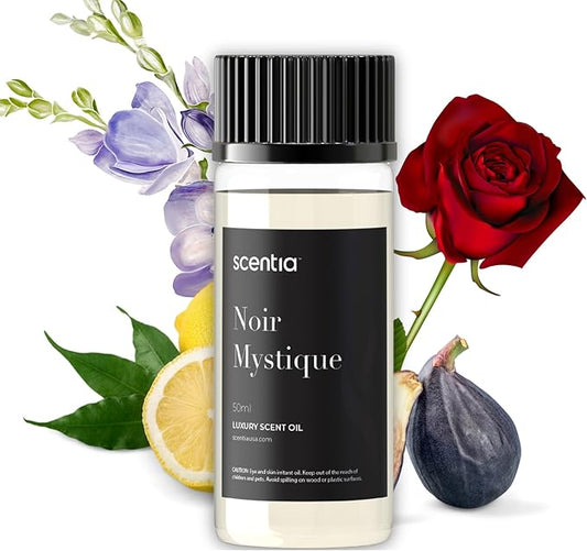 Hotel Diffuser Oil Inspired by 5-Star Hotel Scent-50 mL 1.69 fl oz-Essential Oil Blend Rose, Lemon and Musk Notes for Aromatherapy Ultrasonic & Cold Diffusers-Noir Mystique, Thanksgiving Gift