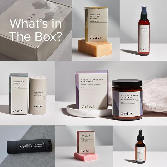 Gifts for Mom - Mother's Day Spa Gift Set for Women, Luxurious Bath Gift Set, Relaxing Spa Set, Pampering Body Care Set, Spa Gift Basket for Women, Beauty Self Care Kit Gift Box, Home Spa Care Package - by ZAAINA