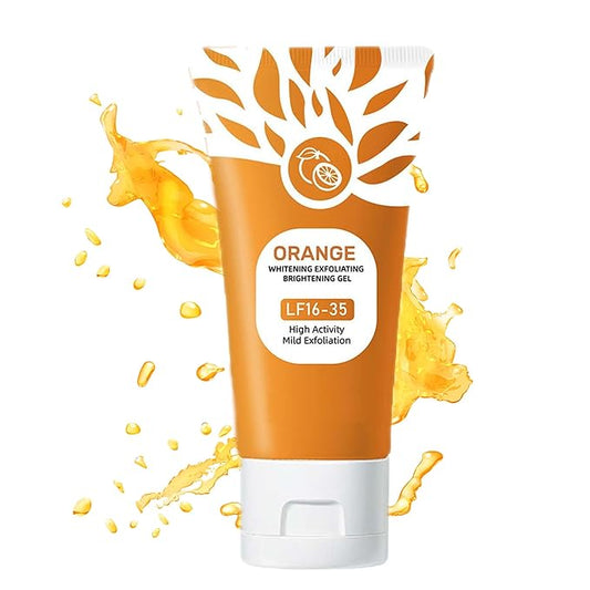 Orange Enzymes Exfoliating Gel - Face & Body Scrub for Deep Pore Cleansing, Moisturizing Gel Exfoliator to Smooth Skin, Gentle for All Skin Types (1pc, 1.7oz)