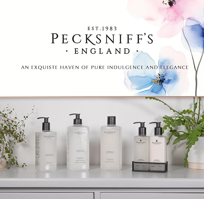 Pecksniff's Gardenia & White Peach Moisturizing Shower Gel | 1000 ml / 33.80 Fl Oz