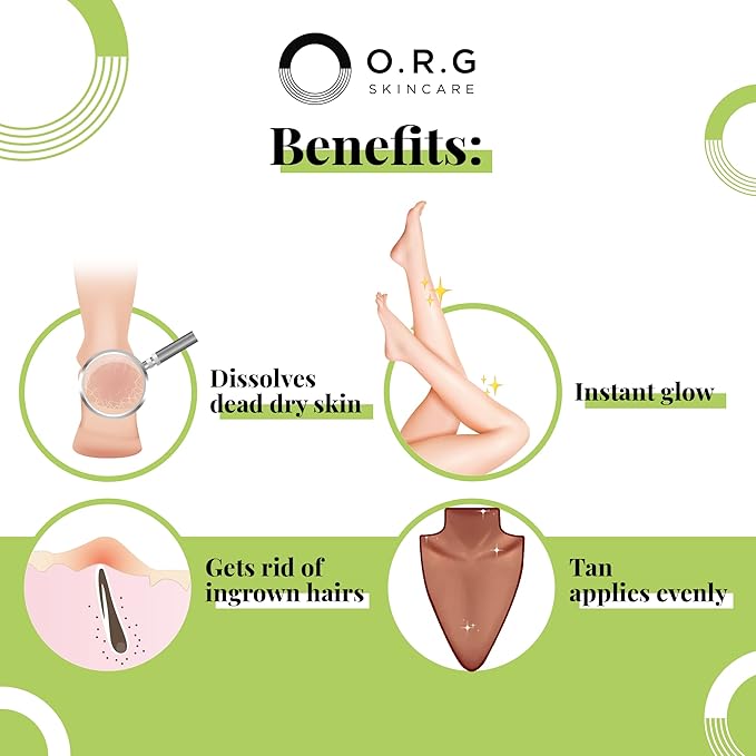 ORG Body Scrub Deep Gel Exfoliator for Glowing and Smooth Skin - Korean Exfoliating Peel Skincare - Natural Cruelty Free Formulation for Sensitive Skin 6oz