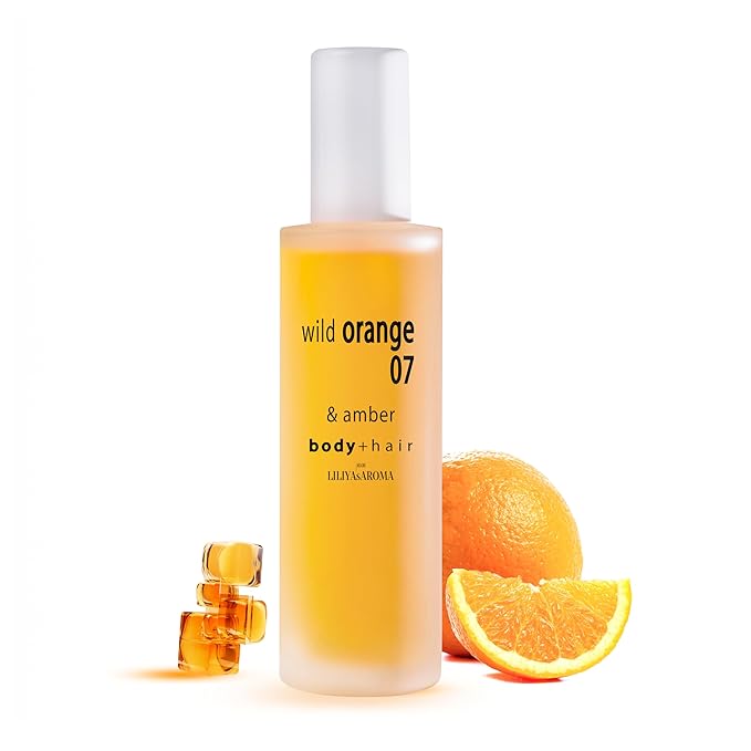 Wild Orange 07 & Amber Body Spray | Citrus Fragrance Mist | Hydrating Skincare Ingredients | Vegan Essential Oils Orange | Neroli | Vanilla 3.4 FL Oz