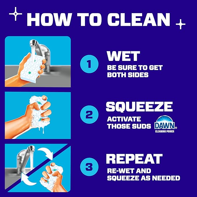 Mr. Clean Magic Eraser Foaming Sponge, All Purpose Cleaner, Dawn Cleaning Power, Ultra Foamy, 7ct