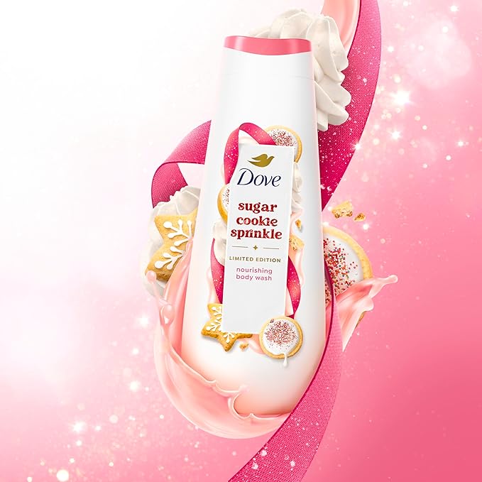 Dove Limited Edition Holiday Treats Body Wash Sugar Cookie Sprinkle for Deep Nourishment 20 oz