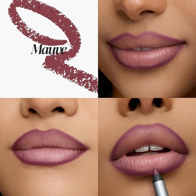 Wonderskin Lipliner Pencil - 360 Contour Lipliner, Long Lasting, Sharpenable Lip Pencil, Waterproof and Transfer-Proof Nude Lip Liner (Mauve)