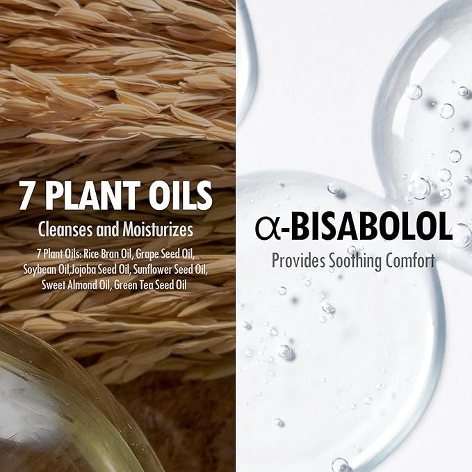 VEGREEN Rice Daily Moisture Pore Cleanser Oil – Cleanser for Face & Makeup Removal, Deep Pore Control & Hydrating Korean Cleansing for Oily & Sensitive Skin, 7-Plant Oil Complex - 5.07 fl oz