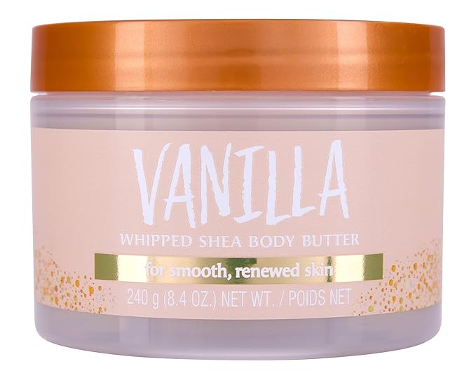 Tree Hut Vanilla Whipped Shea Body Butter, Long-Lasting Hydration for Soft, Smooth Skin, Nourishing Essential Body Care, Lightweight Moisturizer, Holiday Gift & Stocking Stuffer, 8.4 fl oz