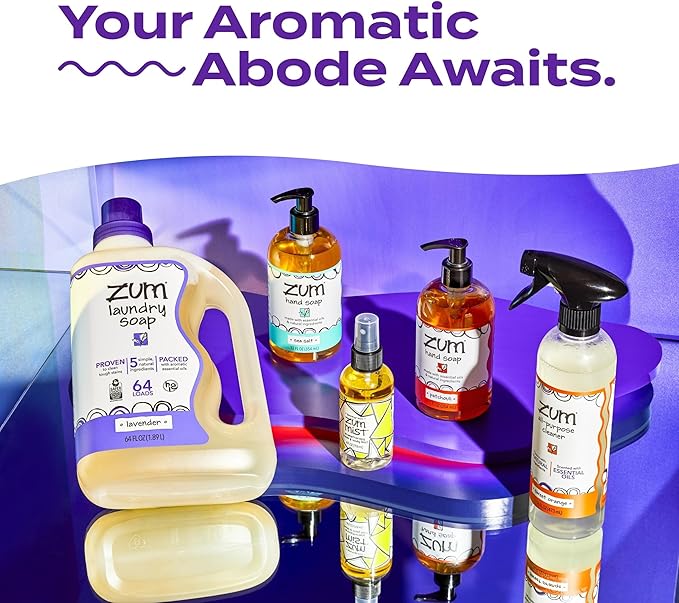 Zum Indigo Wild Mist Room & Body Spray - Aromatherapy Essential Oil Spray - Natural Body Mist & Room Spray - Amber Scent - 4 fl oz (2 Pack)