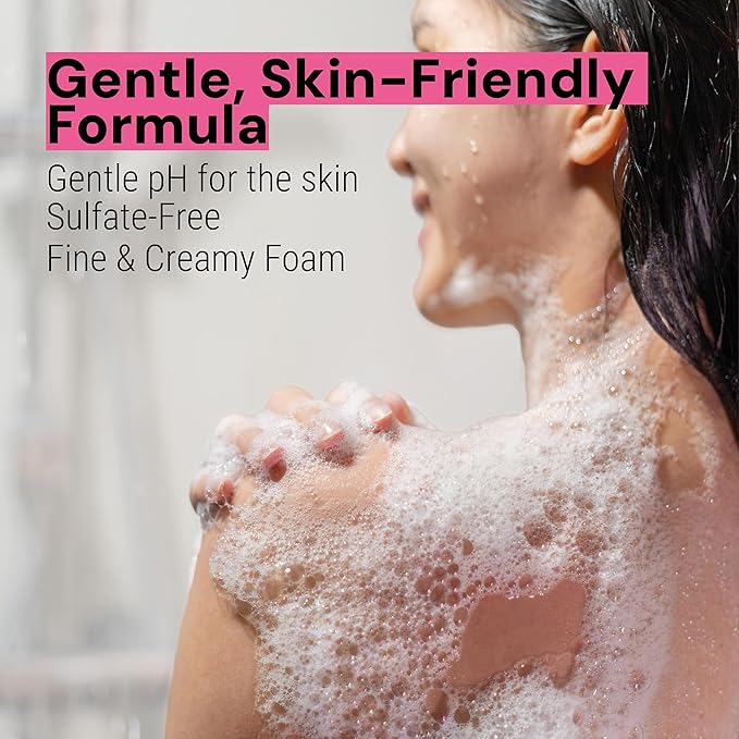 Panier des Sens - Rose Moisturizing Body Wash for Women & Men - Gentle Shower Gel with 96% Natural Ingredients for Normal & Sensitive Skin - Body Care Made in France, SLS Free, Vegan - 6.8 Fl Oz