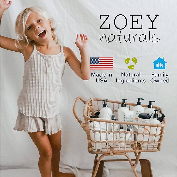 Zoey Naturals Fragrance-Free Baby & Toddler Lotion – Pediatrician and Dermatologist Approved - Hypoallergenic, Vegan, Moisturizer for Sensitive Skin – Non-Greasy, Paraben & Phthalate Free – 9.65 oz