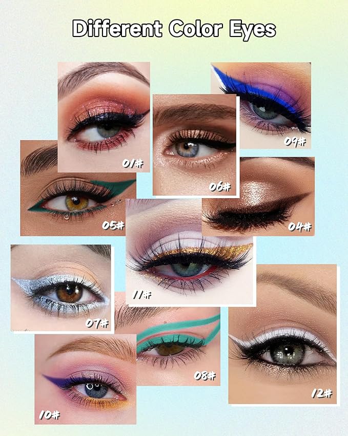 Waterline Gel Eyeliner Pencil, Dark Brown Matte Waterproof Long Lasting Cream Eye Liner Pencils with Sharpener, Hypoallergenic Highly Pigmented Precision Smudge-Proof Eyeliner Makeup Pen for Women-04