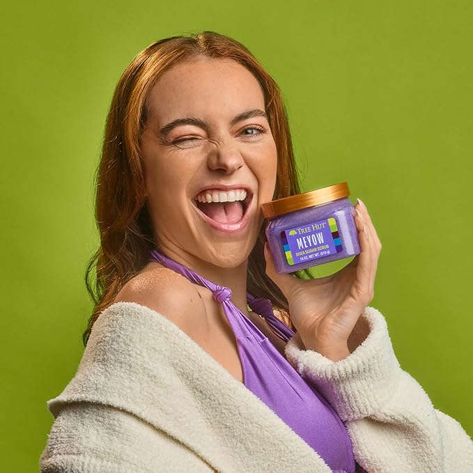 Tree Hut Shea Sugar Scrub Meyow | Exfoliating Body Scrub Removes Dead, Dry Skin for a Soft & Hydrated Feel | Nourishing Essential Body Care | 18 fl oz.