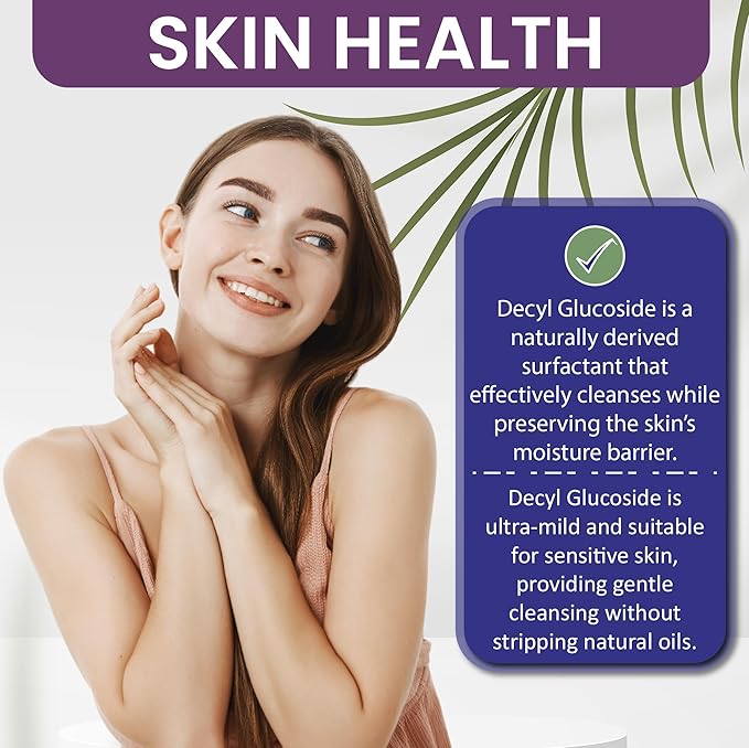 Dr Joe Lab Decyl Glucoside Natural Surfactant - Surfactants for Soap Making, Lauryl Glucoside, DIY Shower Gel, Skin Care, Body and Face Wash, Plant Derived, Natural - 16 Oz