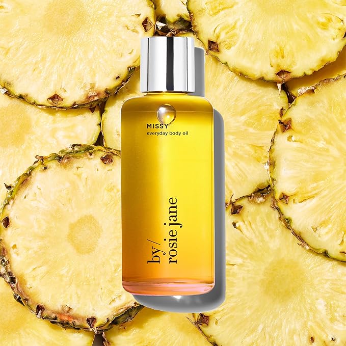By Rosie Jane Everyday Body Oil (Missy) - Frangipani & Green Mandarin Scented Body Care with Sunflower, Olive & Rosehip Seed Oil to Hydrate and Nourish Dry Skin (5 fl oz)