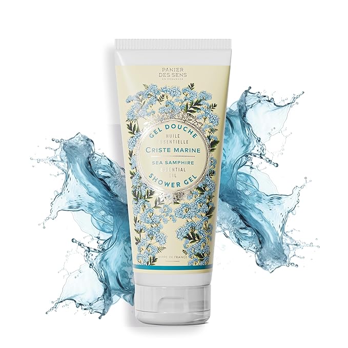 Panier des Sens - Sea Samphire Moisturizing Body Wash for Women & Men - Gentle Shower Gel with 96% Natural Ingredients for Sensitive Skin - Body Care Made in France, SLS Free, Vegan - 6.8 Fl Oz
