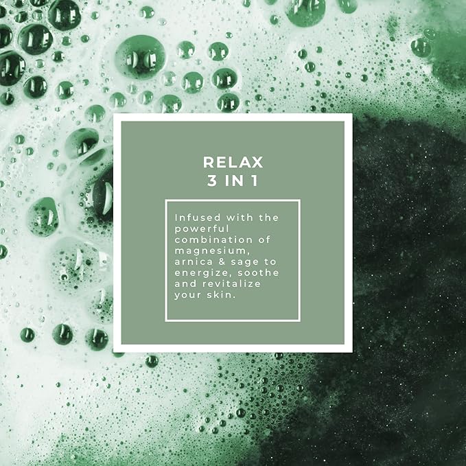 Pecksniff's Relax Magnesium 3-in-1 Arnica & Sage Shower Gel | 500ml /16.9 Fl Oz