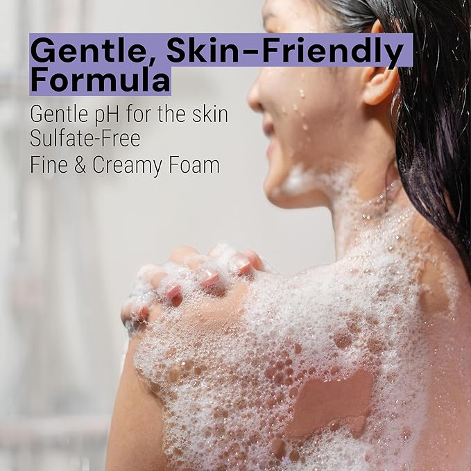 Panier des Sens - Lavender Moisturizing Body Wash for Women & Men - Gentle Shower Gel with 96% Natural Ingredients for Normal, Sensitive Skin - Body Care Made in France, SLS Free, Vegan - 6.8 Fl Oz