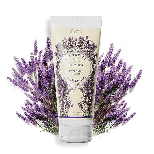 Panier des Sens - Lavender Moisturizing Body Wash for Women & Men - Gentle Shower Gel with 96% Natural Ingredients for Normal, Sensitive Skin - Body Care Made in France, SLS Free, Vegan - 6.8 Fl Oz