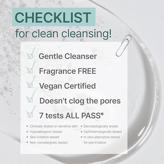 Illiyoon Gentle Deep Facial Cleanser | Low pH Gel-to-Foam Face Wash for Sensitive Skin, Hydrating Gel Cleanser & Daily Makeup Remover, Korean Skincare, 8.45 fl.oz.