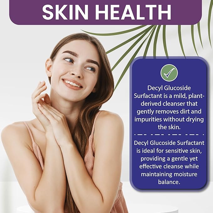 Cocojojo Decyl Glucoside Natural Surfactant - Surfactants for Soap Making, Lauryl Glucoside, DIY Shower Gel, Skin Care, Body and Face Wash, Plant Derived, Natural - 1 Gallon (Pack of 1)