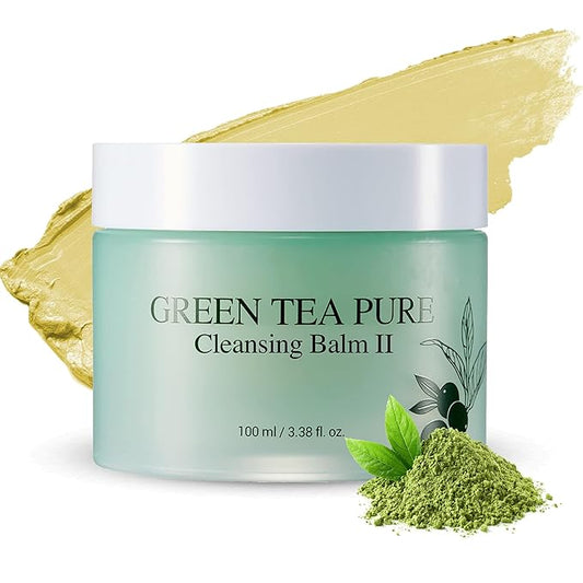 YADAH Green Tea Cleansing Balm II (3.38fl oz) - Makeup Remover, Moisturizing, Residue-Free. Korean Skin Care. Vegan, For Sensitive Skin